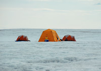 camping on the ice in Greenland
